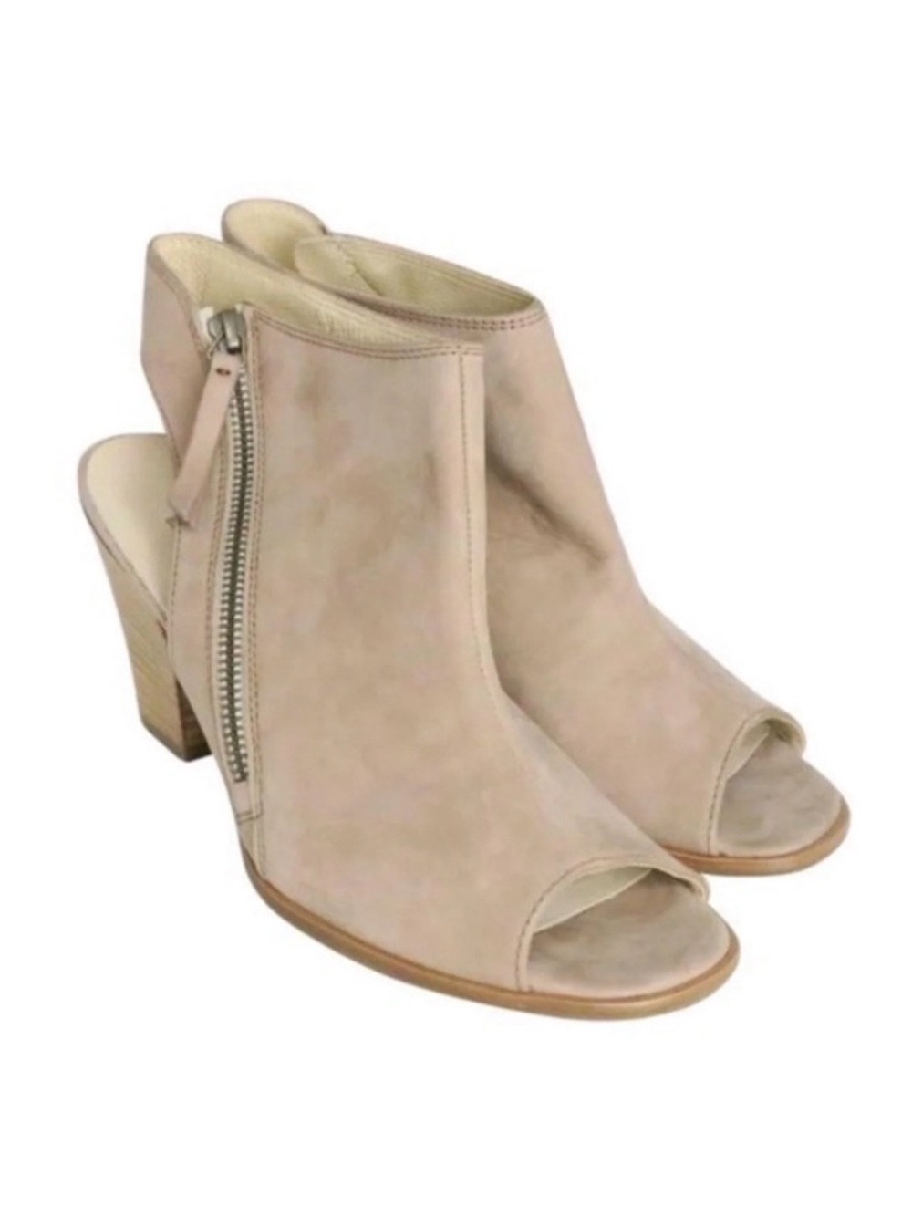 Paul Green open toe beige booties